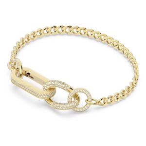 Dextera Bileklik, Pavé, Karışık bağlantılar, Beyaz, Altın rengi kaplama XL - 5642601