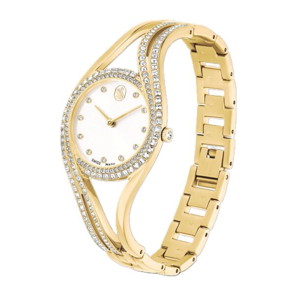 Hyperbola bangle Saat, İsviçre Üretimi, Metal bileklik, Altın Rengi, Altın rengi yüzey