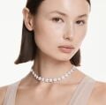 Ariana Grande x Swarovski Kolye, Yuvarlak kesim, Çiçek, Beyaz, Rodyum kaplama
