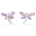 Ariana Grande x Swarovski düğme Küpeler, Karışık kesimler, Yusufçuk, Çok renkli, Rodyum kaplama