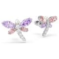 Ariana Grande x Swarovski düğme Küpeler, Karışık kesimler, Yusufçuk, Çok renkli, Rodyum kaplama