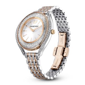 Crystalline Aura Saat, Metal bileklik, Beyaz, Pembe altın rengi yüzey - 5644075