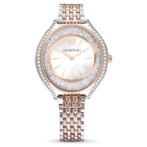 Crystalline Aura Saat, Metal bileklik, Beyaz, Pembe altın rengi yüzey - 5644075