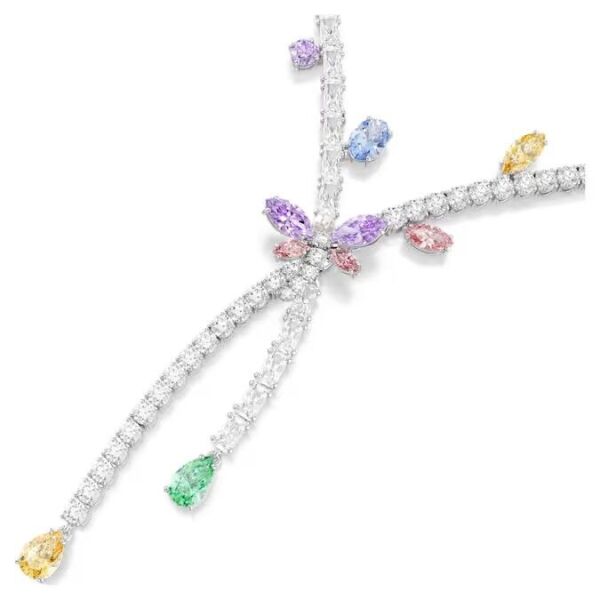 Ariana Grande x Swarovski Kolye, Karışık kesimler, Yusufçuk, Çok renkli, Rodyum kaplama