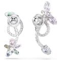 Ariana Grande x Swarovski Kulak gömlekli damla küpe, Karışık kesimler, Yusufçuk, çiçek, Çok renkli, Rodyum kaplama