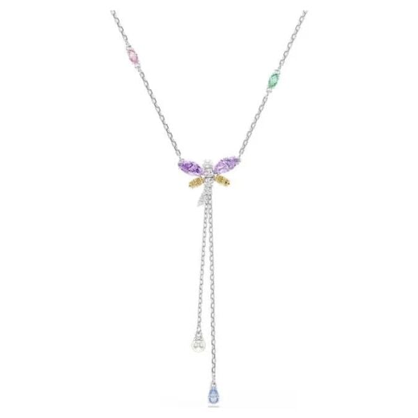 Ariana Grande x Swarovski Y-Kolye, Karışık kesimler, Yusufçuk, Çok renkli, Rodyum kaplama