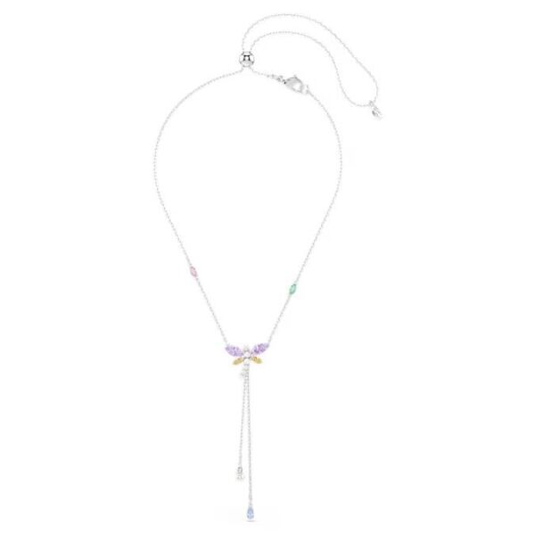 Ariana Grande x Swarovski Y-Kolye, Karışık kesimler, Yusufçuk, Çok renkli, Rodyum kaplama