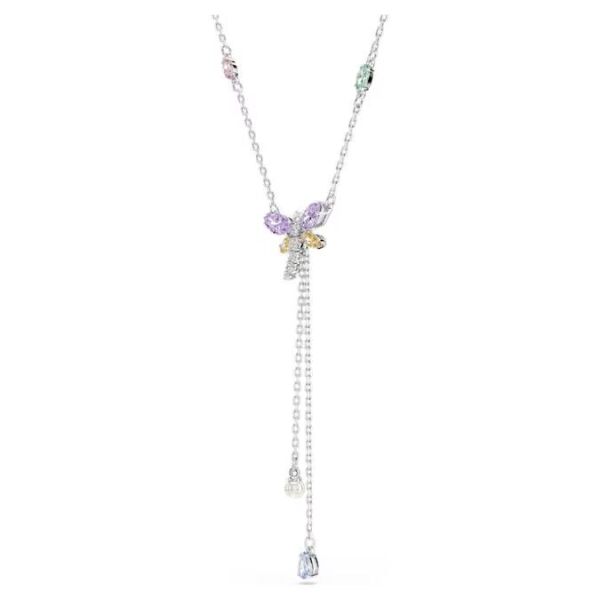 Ariana Grande x Swarovski Y-Kolye, Karışık kesimler, Yusufçuk, Çok renkli, Rodyum kaplama