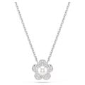 Ariana Grande x Swarovski Kolye Kristal inci, Yuvarlak kesim, Çiçek, Beyaz, Rodyum kaplama