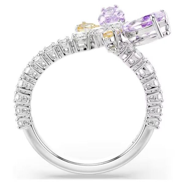 Ariana Grande x Swarovski Motif Yüzük, Karışık kesimler, Yusufçuk, Çok renkli, Rodyum kaplama 60