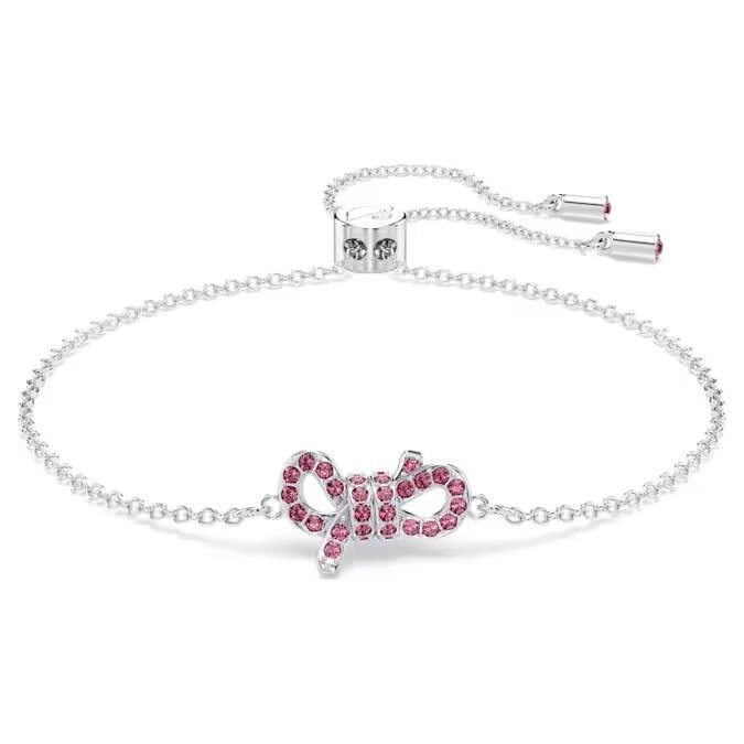 Lifelong Bow Bileklik, Fiyonk, Pembe, Rodyum kaplama M