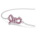Lifelong Bow Bileklik, Fiyonk, Pembe, Rodyum kaplama M
