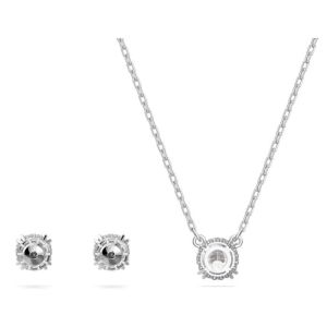 Stilla Set, Yuvarlak kesim, Beyaz, Rodyum kaplama - 5647663