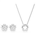 Ariana Grande x Swarovski Set, Kristal inci, Yuvarlak kesim, Çiçek, Beyaz, Rodyum kaplama