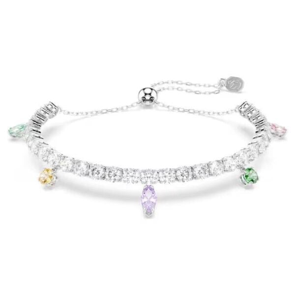 Ariana Grande x Swarovski Tennis bileklik, Karışık kesimler, Çok renkli, Rodyum kaplama
