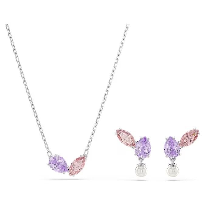 Ariana Grande x Swarovski Set, Karışık kesimler, Çok renkli, Rodyum kaplama