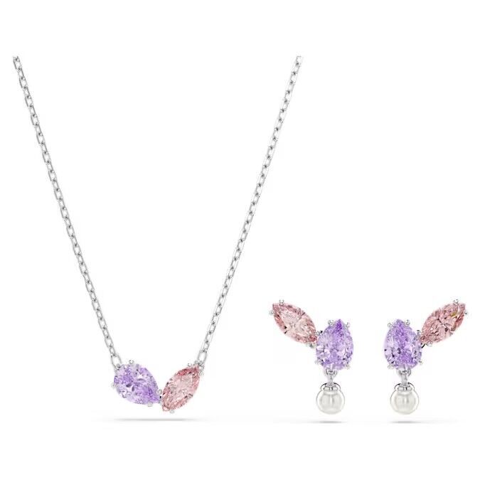 Ariana Grande x Swarovski Set, Karışık kesimler, Çok renkli, Rodyum kaplama