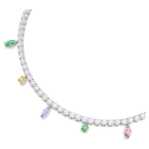Ariana Grande x Swarovski Tennis kolye, Karışık kesimler, Çok renkli, Rodyum kaplama