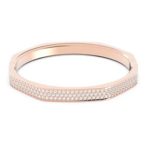 Dextera Bileklik, Sekizgen, Pavé, Beyaz, Pembe altın rengi kaplama XL - 5652338