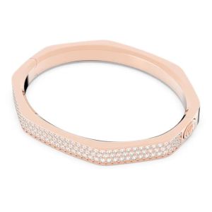 Dextera Bileklik, Sekizgen, Pavé, Beyaz, Pembe altın rengi kaplama XL - 5652338