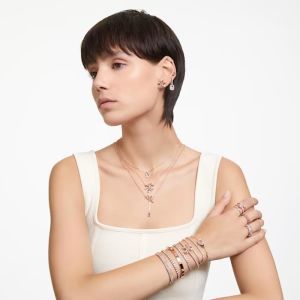 Dextera Bileklik, Sekizgen, Pavé, Beyaz, Pembe altın rengi kaplama XL - 5652338