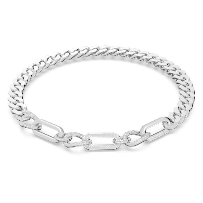 Dextera Kolye, Pavé, Çarpıcı, Karışık bağlantılar, Beyaz, Rodyum kaplama L - 5655648