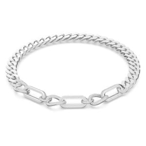 Dextera Kolye, Pavé, Çarpıcı, Karışık bağlantılar, Beyaz, Rodyum kaplama L - 5655648