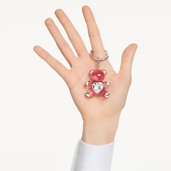 Teddy Anahtarlık, Ayıcık, Pembe, Rodyum kaplama