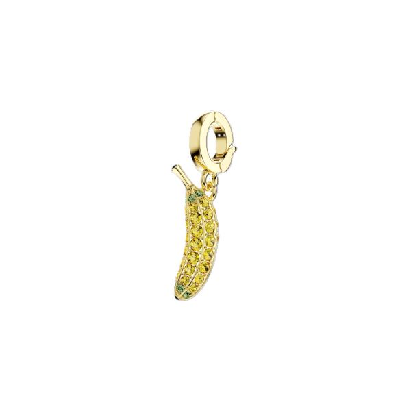 Minions Banana Charm, Pavé, Sarı, Altın rengi kaplama