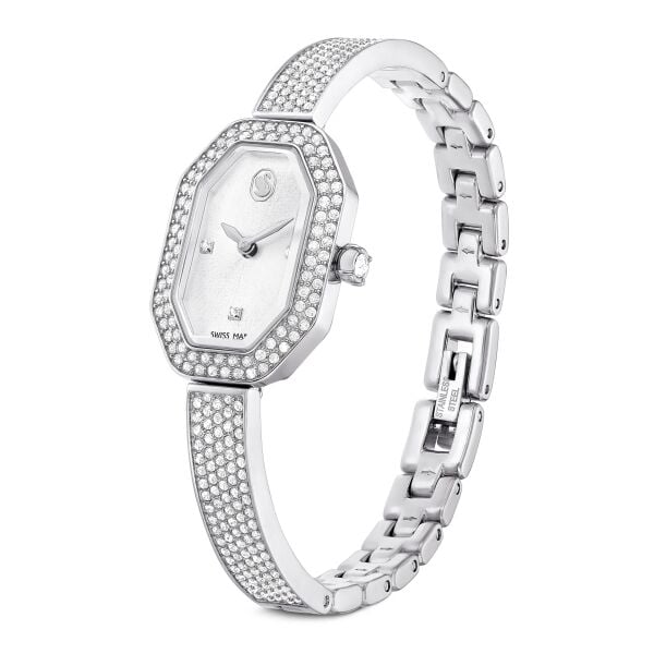 Dextera Bangle Saat, İsviçre Üretimi, Metal bileklik, Gümüş Rengi, Paslanmaz çelik