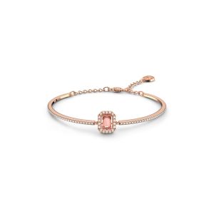 Una Bileklik, Sekizgen kesimli Swarovski Zirkonya, Pembe, Pembe altın rengi kaplama