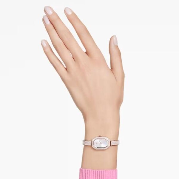 Dextera Bangle Saat, İsviçre Üretimi, Metal bileklik, Altın Rengi, Şampanya altın rengi yüzey