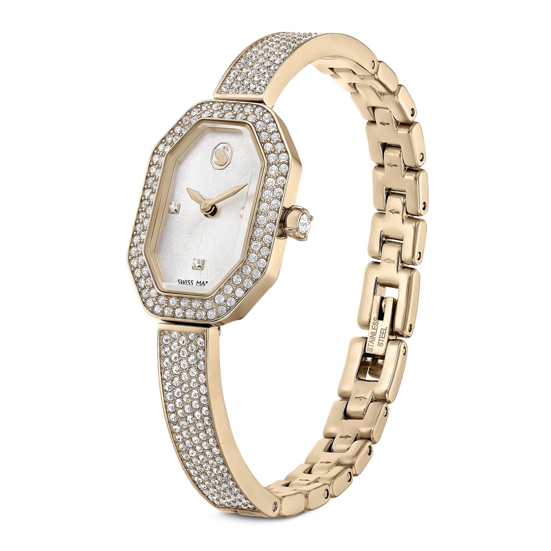 Dextera Bangle Saat, İsviçre Üretimi, Metal bileklik, Altın Rengi, Şampanya altın rengi yüzey
