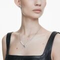 Swarovski Swan Set, Kuğu, Gri, Rodyum kaplama