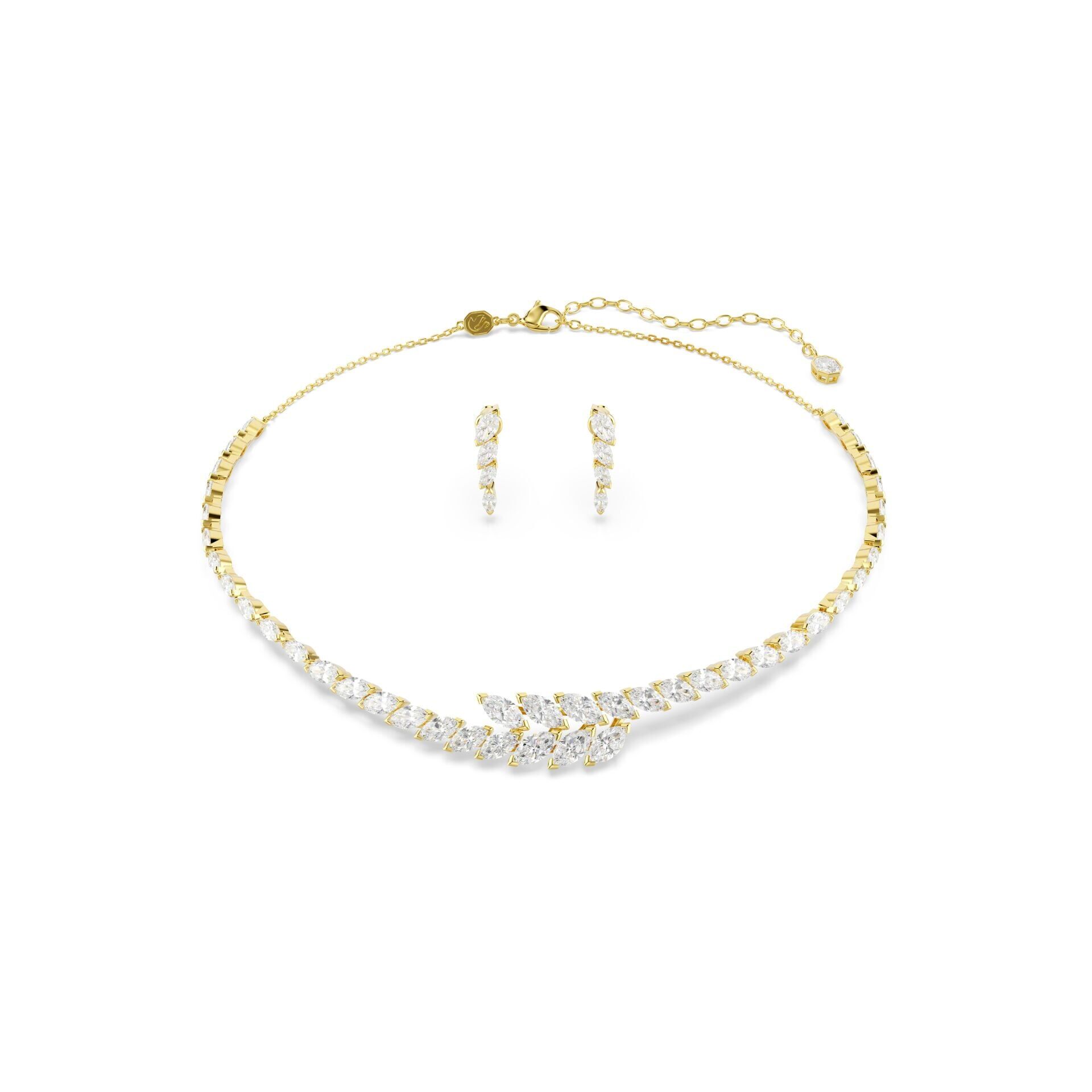 Mesmera Set, Set (2), Markiz kesim, Beyaz, 18k altın rengi yüzey