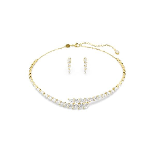 Mesmera Set, Set (2), Markiz kesim, Beyaz, 18k altın rengi yüzey