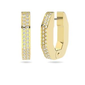 Dextera halka küpeler, Sekizgen, Beyaz, Altın rengi kaplama