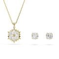 Magic Set, Set (2), Karışık kesim, Kar tanesi, Beyaz, 18k altın rengi yüzey