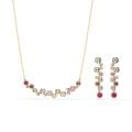 Constella Set, Karışık kesimler, Çok renkli, Altın rengi kaplama
