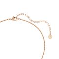 Sublima Kolye, Yuvarlak kesim, Beyaz, 18k pembe altın rengi yüzey