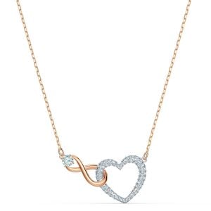 Hyperbola Heart Kolye, Beyaz, Karışık metal