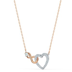 Hyperbola Heart Kolye, Beyaz, Karışık metal
