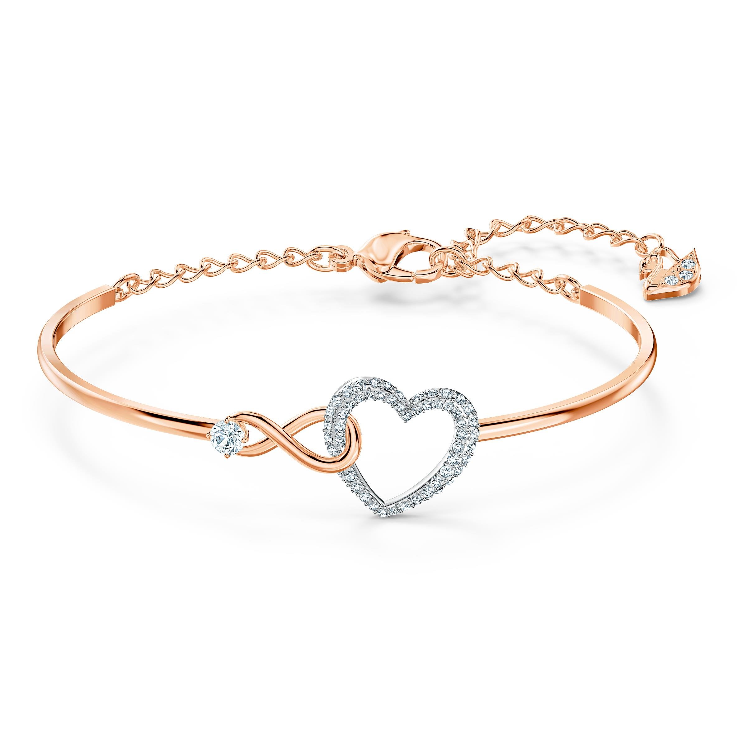 Hyperbola Heart Bileklik, Beyaz, Karışık metal M
