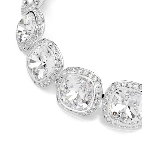 Una Angelic Bileklik, Yastık kesim, Beyaz, Rodyum kaplama M