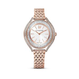 Crystalline Aura Saat, Metal bileklik, Rose Altın tonu, Pembe altın rengi PVD