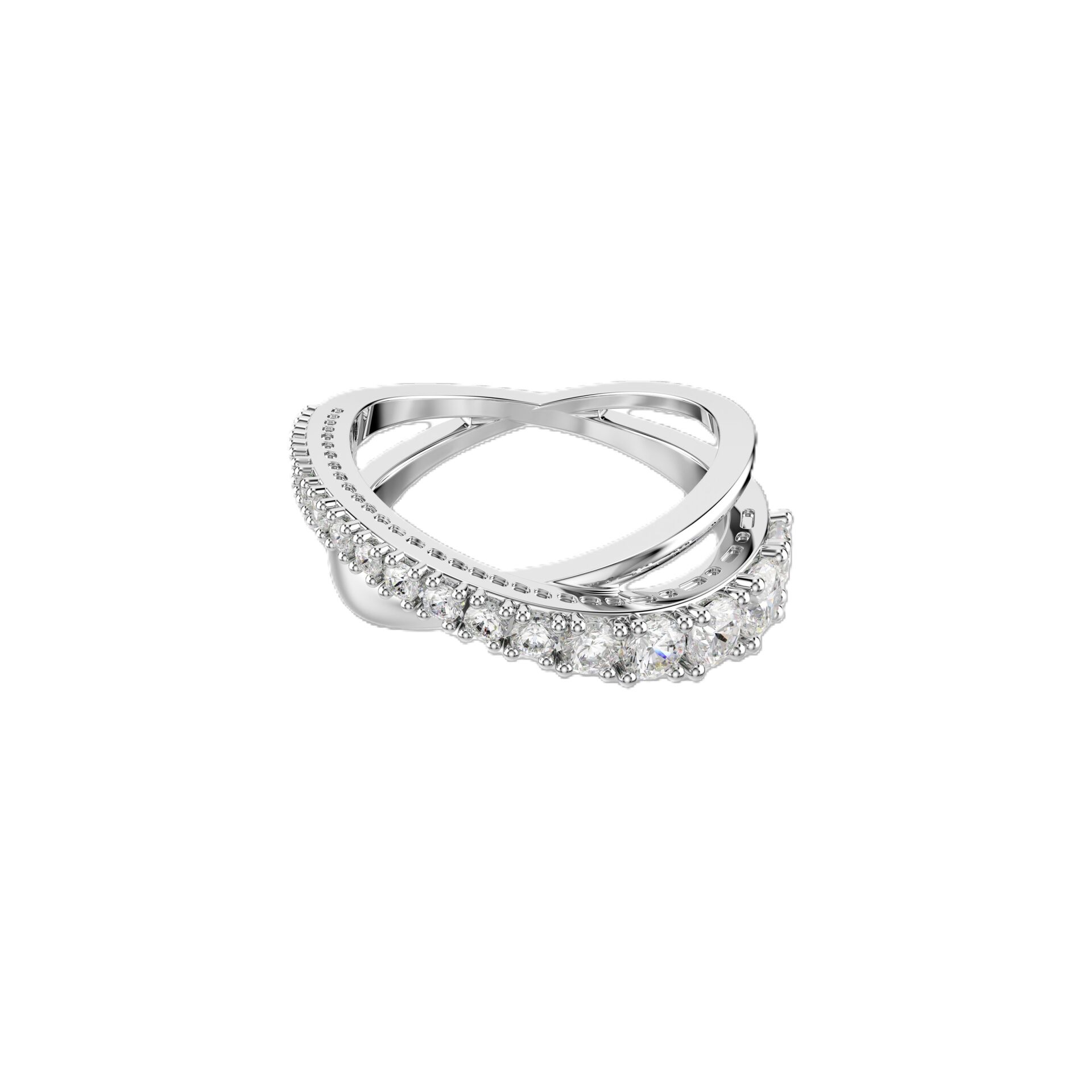 Hyperbola Yüzük, Karışık kesimler, Beyaz, Gümüş renkli yüzey 52