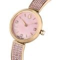 Illumina Saat, İsviçre Yapımı, Kristal bilezik, Pembe, Gül altın tonlu kaplama