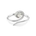 Ariana Grande x Swarovski Bileklik, Kristal inci, Baget kesim, Beyaz, Rodyum kaplama L