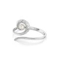 Ariana Grande x Swarovski Bileklik, Kristal inci, Baget kesim, Beyaz, Rodyum kaplama L