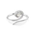 Ariana Grande x Swarovski Bileklik, Kristal inci, Baget kesim, Beyaz, Rodyum kaplama M